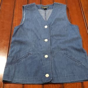 Vintage Jean Vest by Bushwacker USA size:M